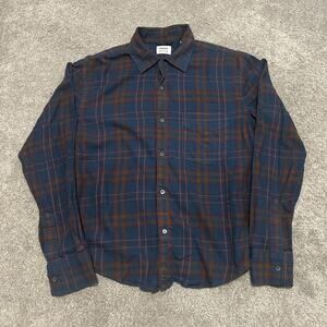 Aspesi Shirt Mens Size Small Plaid Button Up Pocket Long Sleeve